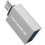 ADATTATORE BOROFONE BV2 OTG MICRO USB - USB NICKEL