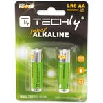 BATTERIA ALKALINA TECHLY STILO AA LR06 PZ.2 