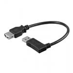 CAVO PROLUNGA USB 2.0 TIPO A/A M/F ANGOL. 0,15MT 