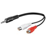 CAVO AUDIO JACK 3,5 M/2RCA F 0,2MT