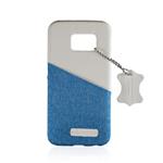 COVER POSTERIORE TPU TESSUTO X SAMSUNG S6 EDGE PLUS GRI/BLU