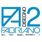 BLOCCO DISEGNO FABRIANO F2 24X33 RUVIDO 20 FF