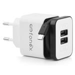 CARICA DA RETE 2 USB 2.1A + CAVO MICRO-USB BLACK/WHITE