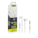 AURICOLARE STEREO HIP HOP C/MICR. CAVO PIATTO FONEX BIANCO