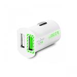 ALIMENTATORE AUTO USCITA USB 2.4A FAST CHARG PURO BIANCO