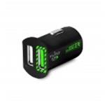 ALIMENTATORE AUTO USCITA USB 2.4A FAST CHARG PURO NERO