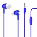 AURICOLARE PURO STEREO CHROME C/MICR. TASTO RISP. BLU