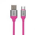 CAVO USB - MICRO USB FLAT IN PVC FUCSIA MT.1,5 SBS