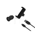 KIT AUTO - ALIMENTATORE 1A+SUPPORTO+CAVO MICRO USB SBS NERO
