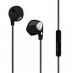 AURICOLARE PURO STEREO C/MICR. TASTO RISP. "TWIST" NERO