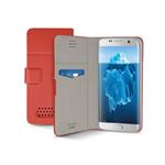 CUSTODIA A LIBRO UNIV.X SMARTPHONE+P/C/CREDITO  FINO A 5,5" SBS ROSSO 