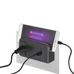 ALIMENTATORE UNIV.DA MURO 2 USB + SPINE INTERCAMB. NERO SBS