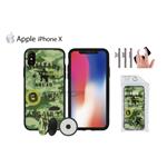 COVER POSTERIORE IPHONE X MILITARY + STAND
