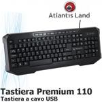 TASTIERA ATLANTIS MULTIMEDIALE USB PREMIUM 110