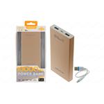 POWERBANK 10000MAH OUTPUT 2.1A ALLUM. FASTCHARGE PB06 ORO