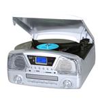HI-FI SYSTEM STEREO BT MUSIC GIRADISCHI  TT1068 SILVER