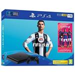 SONY PS4 500GB E CHASSIS SLIM JET BLACK + FIFA 19