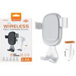 CARICABATTERIA NEWTOP KC01 KIT AUTO STAND WIRELESS BIANCO