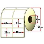 ETICHETTATRICE ADESIVE ROTOLO 40X25MM 5000PZ BIANCO 