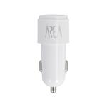 CARICA BATTERIA DA AUTO 2.4A USB BIANCO AREA