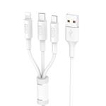 CAVO USB 3 IN 1 - MICRO USB - TYPE C - LIGHTING BIANCO X25 HOCO XPRESS 