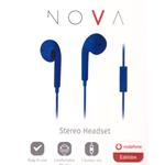 AURICOLARE NOVA STEREO C/MICR. TASTO RISP. BLU VODAFONE