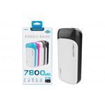 POWERBANK 7800MAH OUTPUT 2.1A PB19 BIANCO/NERO