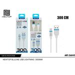 CAVO USB - LIGHTNING  BIANCO CM.300 CU09 NEWTOP