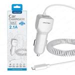 CARICA BATTERIA DA AUTO CC05 2.1A USB + CAVO TYPE-C BIANCO NEWTOP