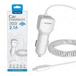 CARICA BATTERIA DA AUTO CC05 2.1A USB + CAVO LIGHTING BIANCO NEWTOP