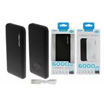 POWERBANK 6000MAH OUTPUT 2.1A PB07 NEWTOP NERO