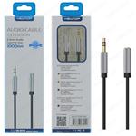 CAVO AUDIO JACK 3,5MM MASCHIO + JACK 3,5MM FEMMINA MM.1000 SILVER