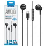 AURICOLARE NEWTOP STEREO C/MICR. TASTO RISP. TYPE C NT-29493 NERO