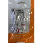 AURICOLARE STEREO C/MICR. TASTO RISP. TIEMME BIANCO