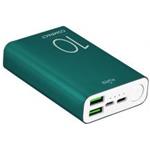 POWERBANK 10000MAH FAST CHARGER 2USBA+USB-C 15W GREEN