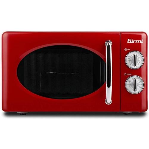 FORNO A MICROONDE C/GRILL COMBINATO 800W VINTAGE DESIGN FM21 GIRMI RED