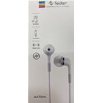 AURICOLARE STEREO C/MICROFONO TASTO RISP. FEDER BIANCO