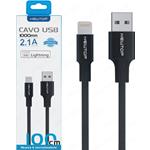 CAVO USB - LIGHTNING  NERO TESSUTO CM.100 CU19 NEWTOP