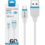 CAVO USB - TYPE-C BIANCO CM.60 NEWTOP
