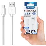 CAVO USB - MICRO-USB BLISTER CU07 BIANCO CM.120 NEWTOP