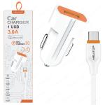 CARICA BATTERIA DA AUTO CC06 3.0A USB + CAVO MICRO USB BIANCO NEWTOP