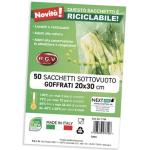 SACCHETTI GOFFRATI X SOTTOVUOTO 20X30 50PZ CUCINA ALIMENTI FRESCHI