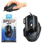 MOUSE OTTICO GAMING CON CAVO TESSUTO NERO/BLU GMW05 USB NEWTOP NERO
