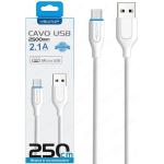 CAVO USB - MICRO-USB  BIANCO CM.250 CU01 NEWTOP