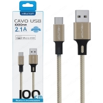 CAVO USB - TYPE-C TESSUTO ORO CM.100 NEWTOP