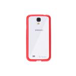 COVER X SAMSUNG S4 MINI TPU TRASPARENTE BORDO ROSSO