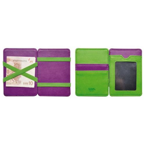 ElettroCart: elettronica e cancelleria - Scheda prodotto: 27978 -  PORTAFOGLIO MAGIC WALLET VERDE/VIOLA - LEGAMI (GADGET - PORTAMONETE);