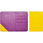 PORTA PASSAPORTO HOLDER C/TASCHE GIALLO/VIOLA