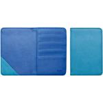 PORTA PASSAPORTO HOLDER C/TASCHE CELESTE/BLU