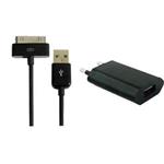 CAVO DATI USB + CARICA DA RETE APPLE NERO 